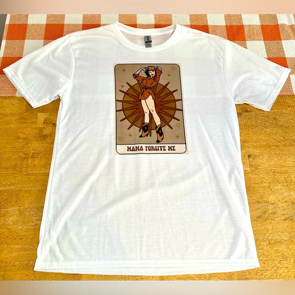 New Country Western Short Sleeve Tee Women’s Unisex Fit Size Large